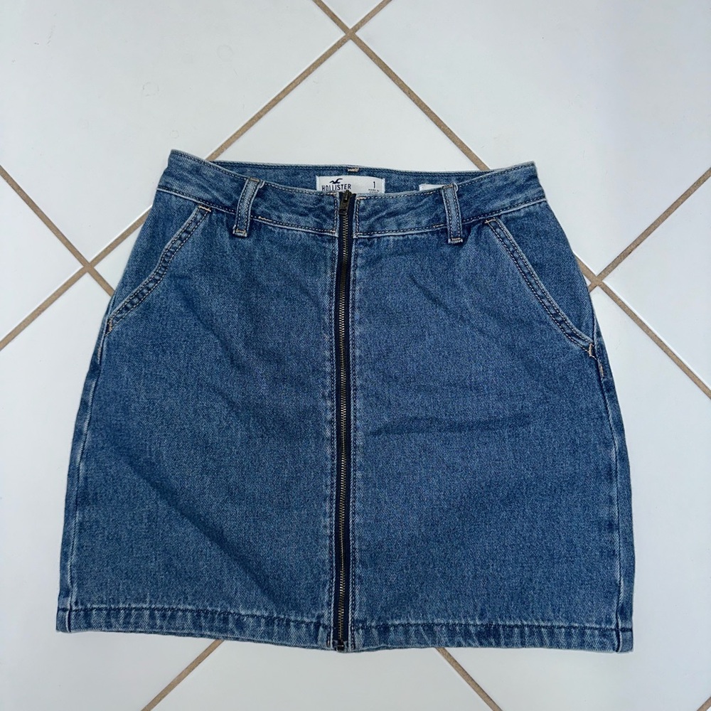 Hollister Blue Mini Pencil Skirt Casual
